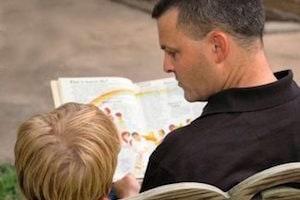 Daddy Reading Behind